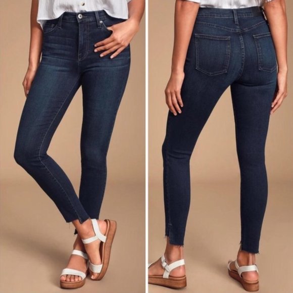 Pistola Aline High Rise Dark Wash Cropped Skinny Jeans sz25 - Picture 15 of 15